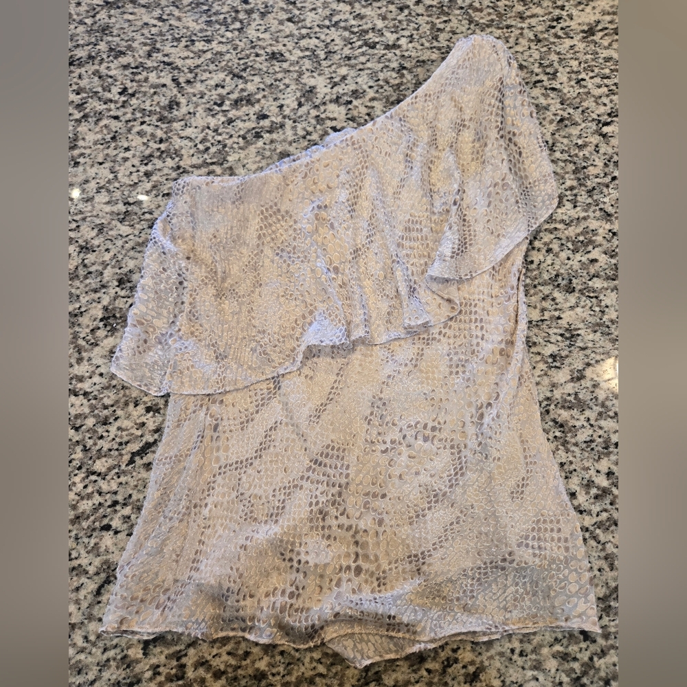 White House Black Market One Shoulder Top Size 4
